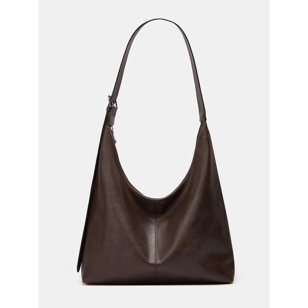 Solid Color Shoulder bag Leather Cute Shoulder Bag, Simple Large Capacity Crossbody Purses 2025, Daily Commuter Purse, Shopping Shoulder Elegant Commuter Bag, Fashionable Bags