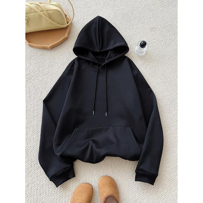Women'S Cartoon Leopard Print Drop Shoulder Hoodie, Fashion Casual Drawstring Pocket Hooded Sweatshirt for Daily Holiday Outdoor Wear, Women Clothing for Fall & Winter